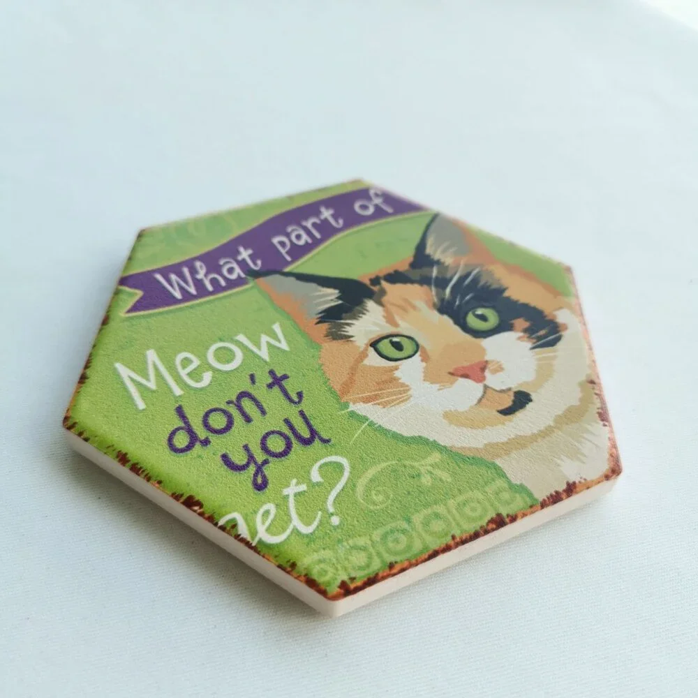 Charming Calico Cat Pet-Themed Coaster